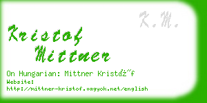 kristof mittner business card